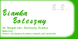 bianka boleszny business card